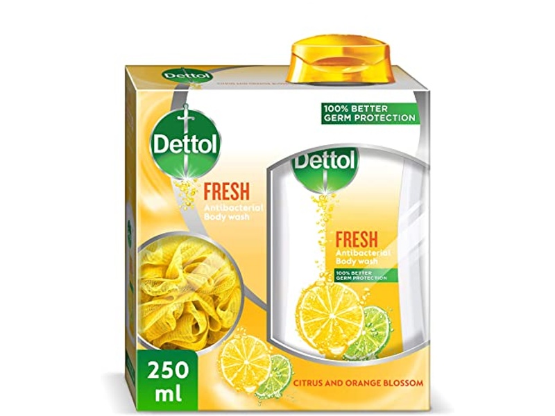 Dettol anti bacterial fresh shower gel with loofa 250ml