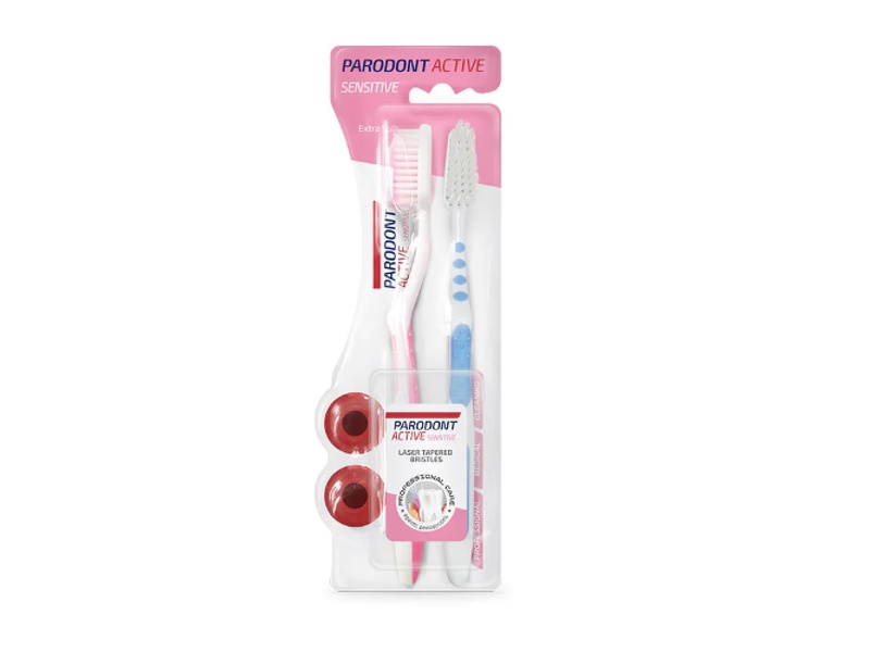 PARODONT ACTIVE TOOTHBRUSH 1+1 SENSITIVE EXTRA SOFT