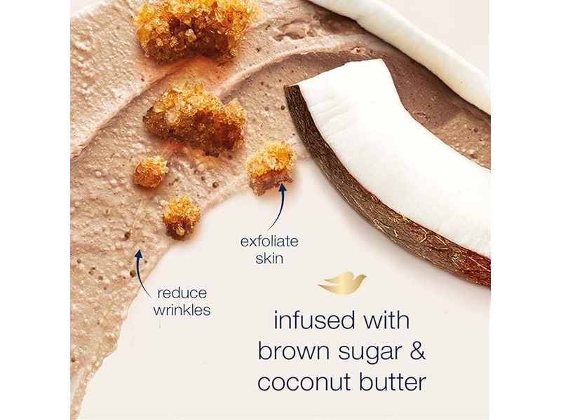 DOVE SCRUB BROWN SUGAR & COCONUT BUTTER 298GM