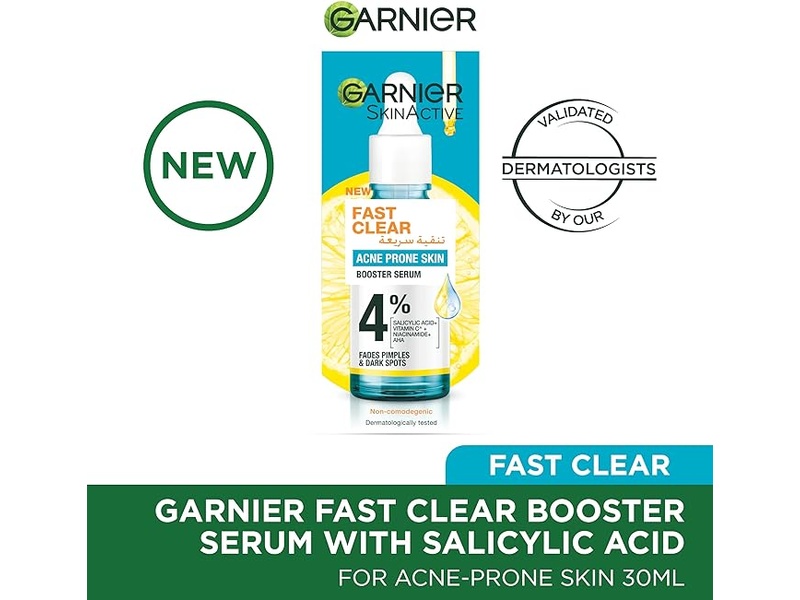 GARNIER SKINACTIVE FAST CLEAR DAILY SERUM  ACNE PRONE SKIN 150ML