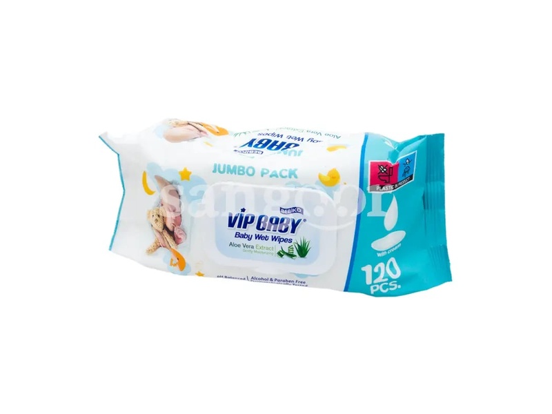 BEBIKO VIP BABY WET WIPES ALOE VERA 120PCS