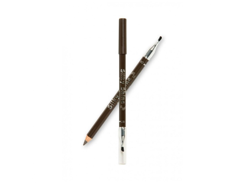 silky shine eyebrow pencil meduim brown 02