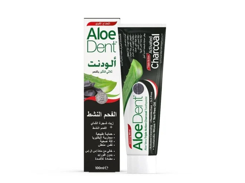 ALOEDENT NATURAL TOOTHPASTE ACTIVATED CHARCOAL 100ML