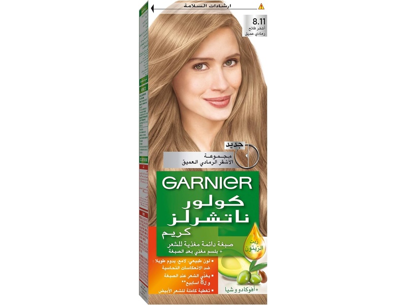 Garnier hair color color nature 8.11 light blond deep gray