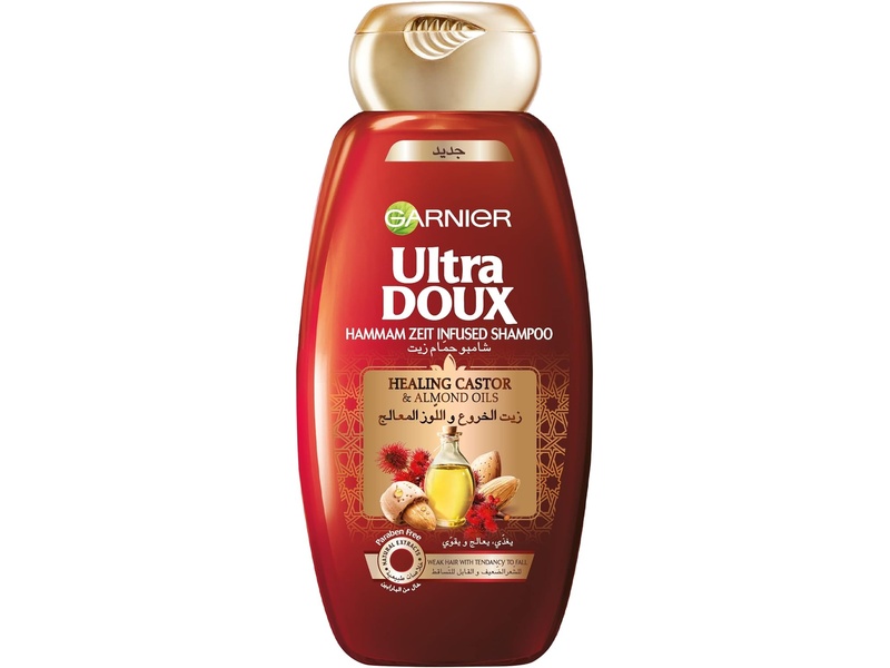 GARNIER ULTRA DOUX HEALING CASTOR & ALMOND OIL SHAMPOO 400ML