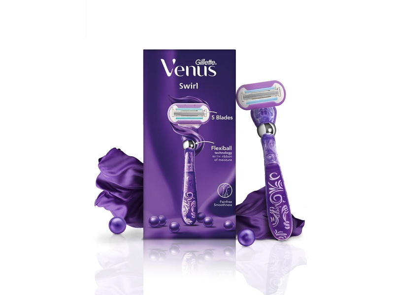 GILLETTE VENUS SWIRL FLEXIBALL WOMENS RAZOR 5 BLADES^