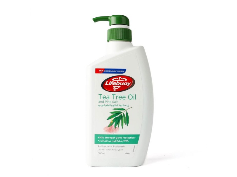 LIFEBUOY SHOWER GEL TEA TREE OIL & PINK SALT 500ML