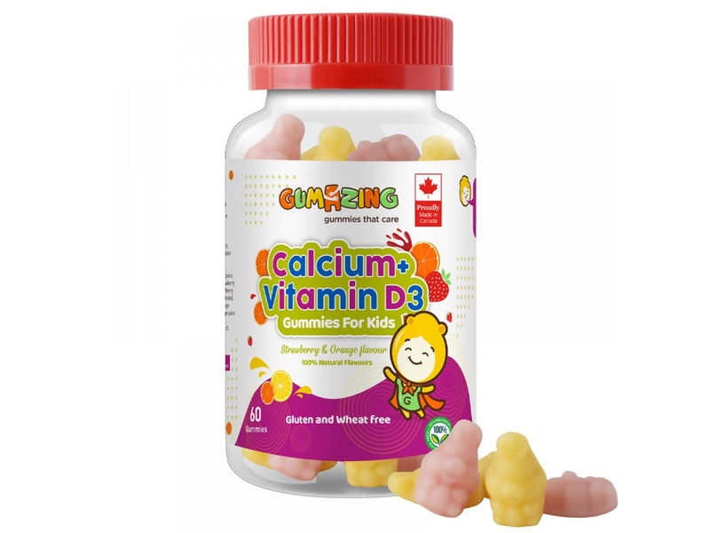 GUMAZING CALCIUM+VITAMIN D3 60