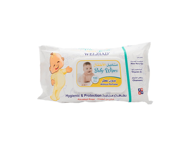 WELZIAD GOOD BABY WIPES WITHOUT PERFUME 100