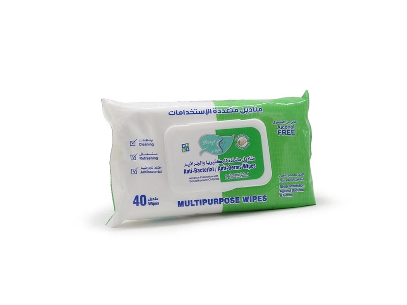 AL ARAYES MULTIPURPOSE WIPES ANTI-BACTERIAL 40