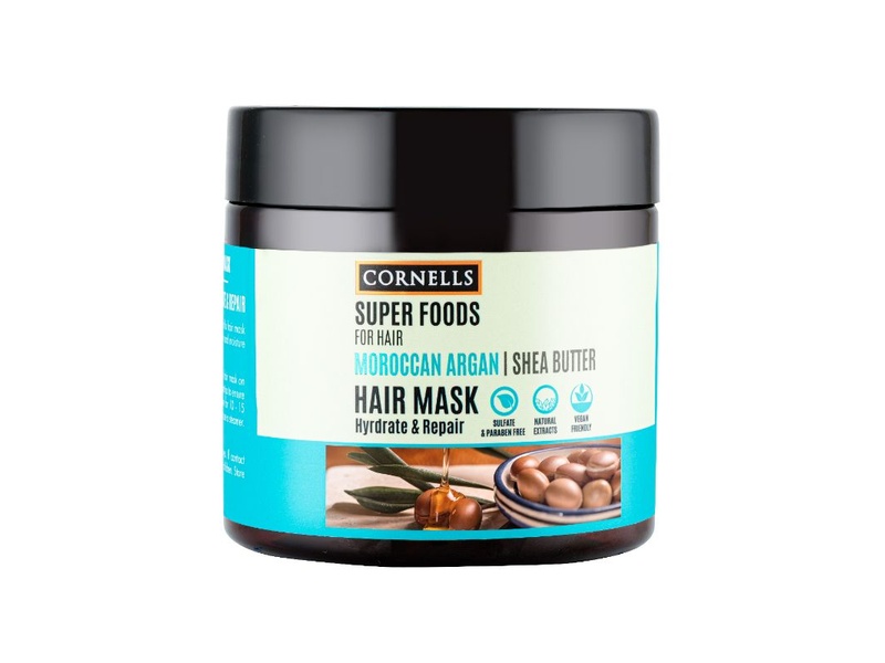 CORNELLS SUPER FOODS HAIR MASK MOROCCAN AGRAN/SHEA BUTTER 475ML