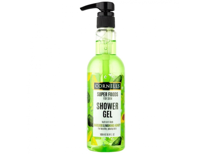 CORNELLS SUPER FOODS SHOWER GEL AVOCADO & MANUKA HONEY  500ML