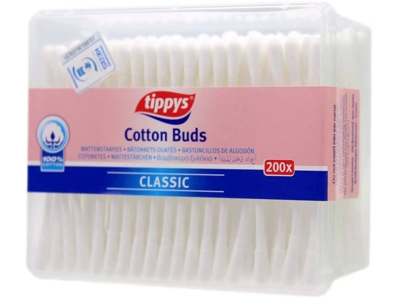 TIPPYS COTTON BUDS ROSE SQUARE CLASSIC 1X200