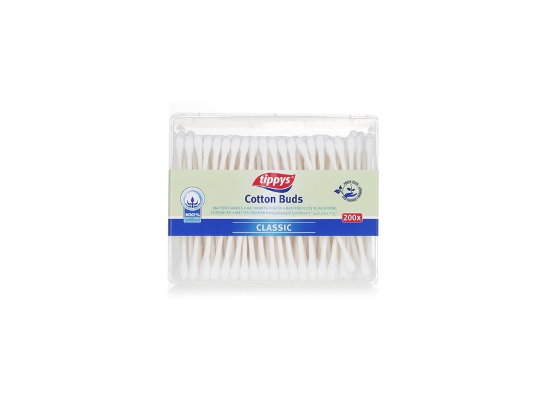 TIPPYS COTTON BUDS GREEN SQUARE CLASSIC 200S