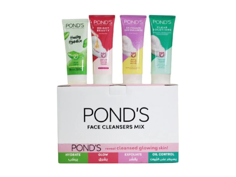 PONDS FACE CLEANSER KIT (CLEANSER 3CS+FACIAL FOAM 3PCS+FACIAL SCRUB 3PCS+SRUM FACIAL FOAM 3PCS