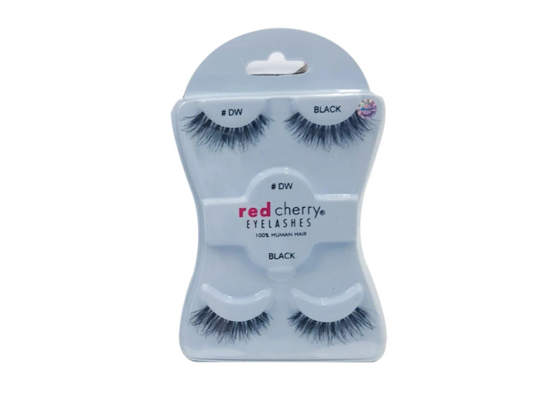 RED CHERRY EYELASHES  BLCK DW