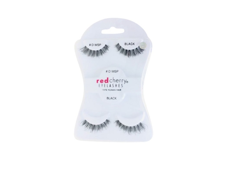 RED CHERRY EYELASHES 100%  BLCK D WSP