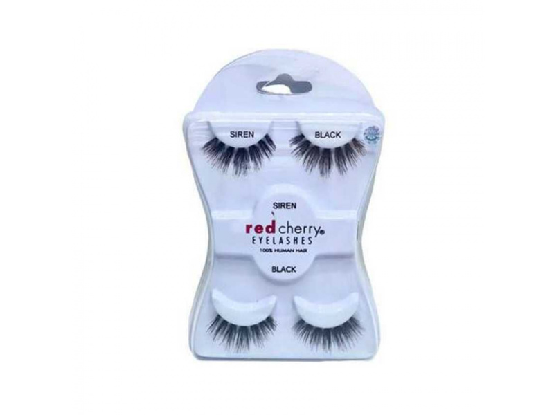 RED CHERRY EYELASHES BLCK SIREN