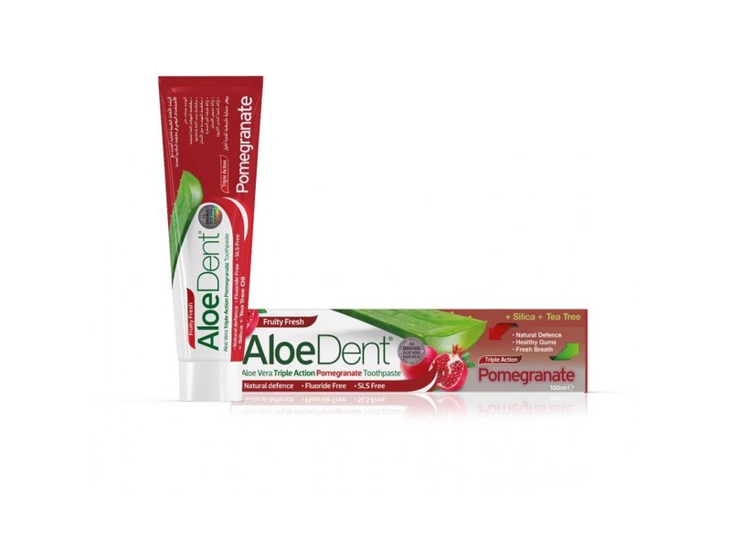 ALOE DENT TOOTHPASTES ALOE VERA 100 ML TRIPLE ACTION POMEGRANATE