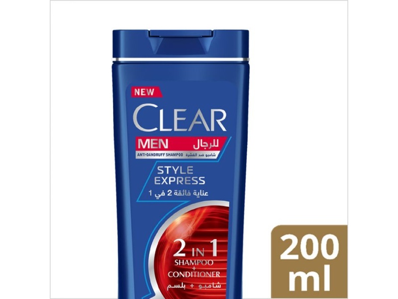 Clear 2-in-1 style express anti-dandruff shampoo 200ml