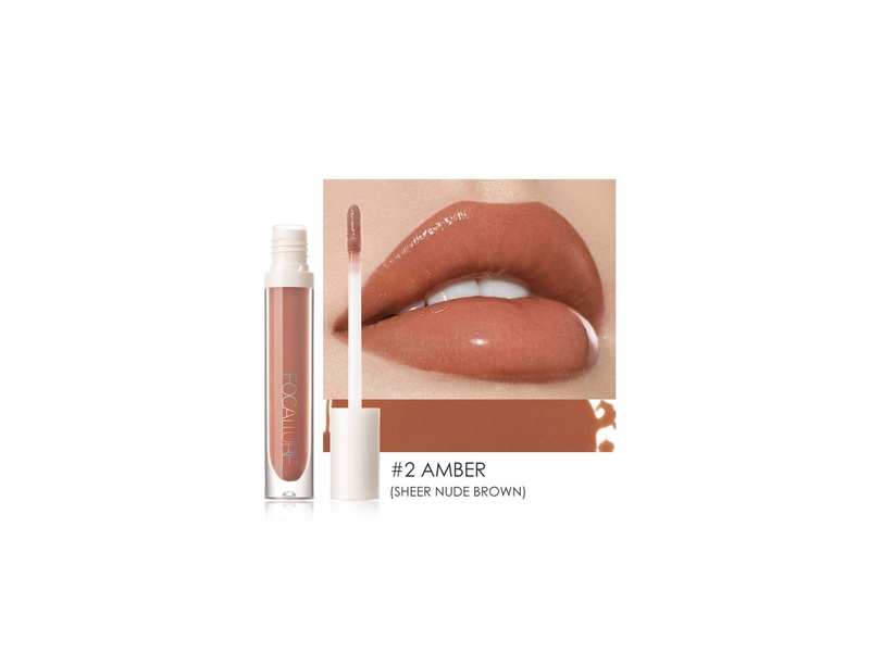 FOCALLURE LIP GLOW 02 AMBER FA 153 SHINE LIP GLOSS