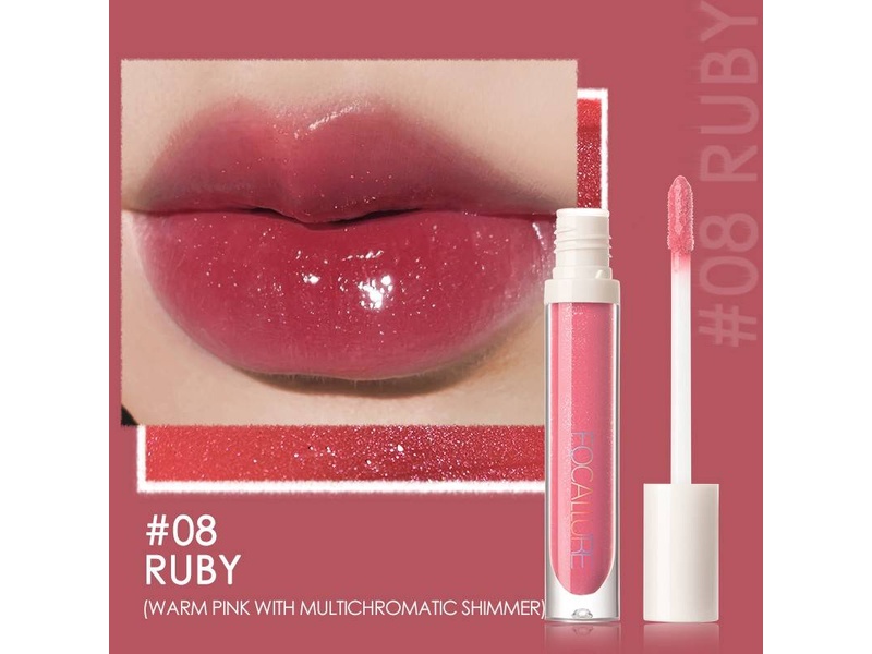 FOCALLURE LIP GLOW 08 RUBY FA 153 SHINE LIP GLOSS