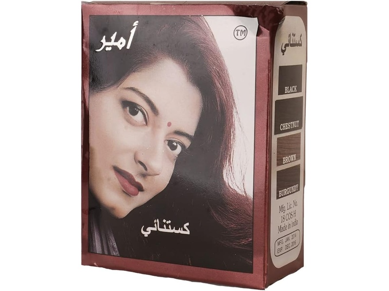 Amir's hair color henna 10 gm chestnut