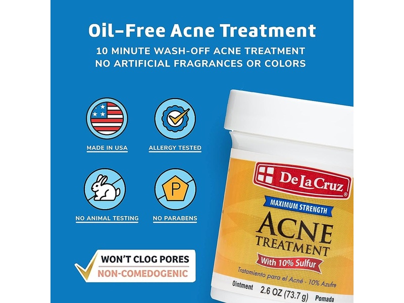 DE LA CRUZ OINTMENT ACNE TREATMENT WITH 10% SULFATE 73.7 GM