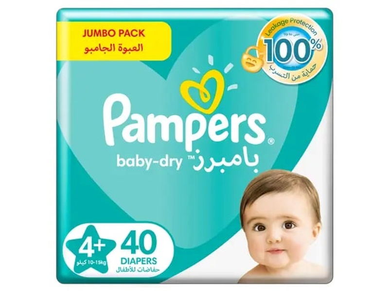 PAMPERS DIAPERS NO4+ VALUE PACK 40 PADS