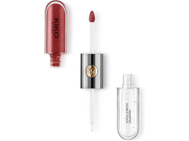 KIKO MILANO 106 UNLIMITED DOUBLE TOUCH LIPSTICK, SATIN RUBY RED