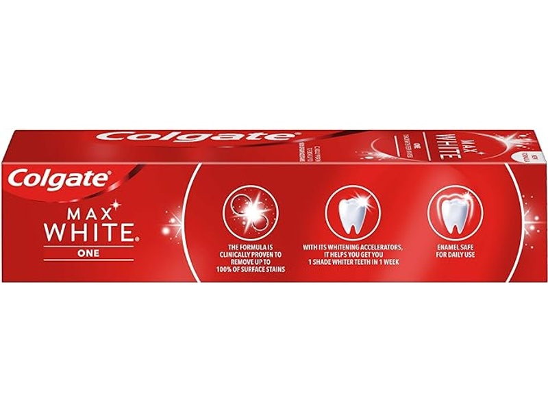 COLGATE MAX WHITE ONE WHITENING TOOTHPASTE 75ML^