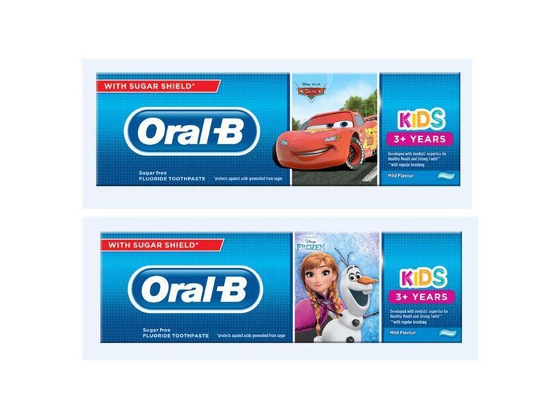 ORAL B TOOTHPASTE 75ML STAGENS 3+Y CARS FROZEN