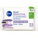 NIVEA BIODEGRADABLE CLEANSING WIPES SENSITIVE SKIN 25PCS