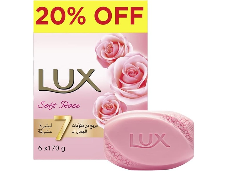 LUX GLOWING SOAP BAR 6 X 170GM