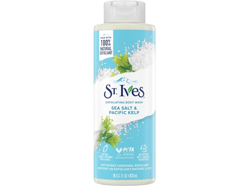 ST.IVES EXFOLIATING BODY WASH SEA SALT & PACIFIC KELP 473 ML