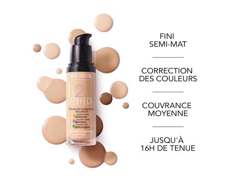 BOURJOIS 123 PERFECT FOUNDATION-52 VANILLE 30 ML