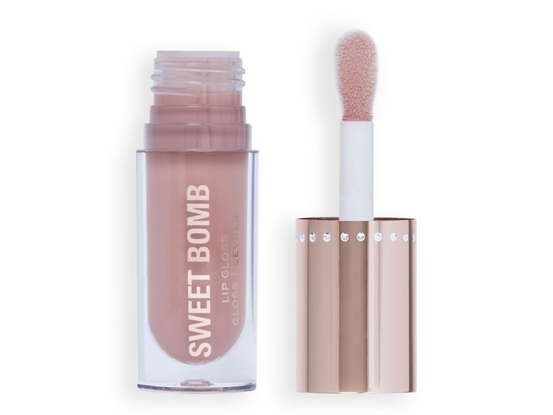 REVOLUTION SWEET BOMB LIP GLOSS STRAWBERRY NUDE