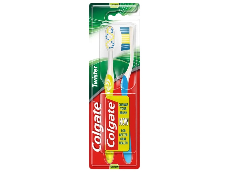 COLGATE TWISTER BRUSH 2 PACK MEDIUM