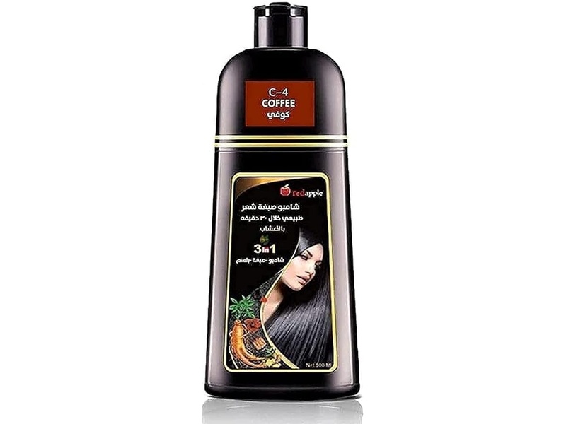 RED APPLE DARK COFFEE HAIR DYE SHAMPOO 500ML