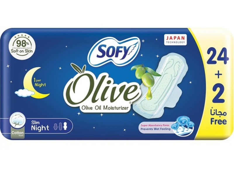 SOFY OLIVE OIL MOISTURISER NIGHT (24+2)