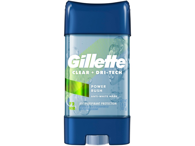 GILLETTE CLEAR+DRI+TECH POWER RUSH 107G