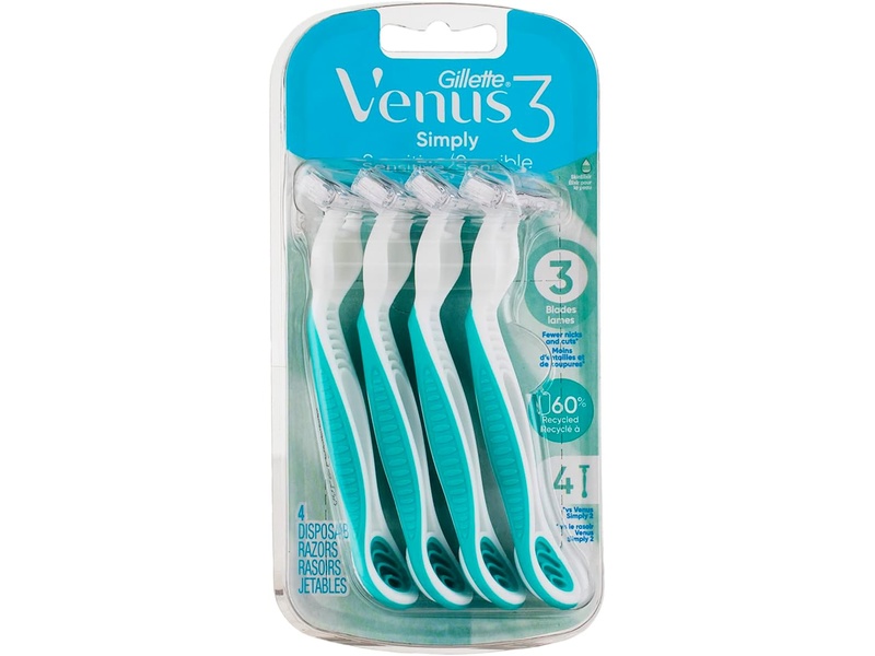 GILLETTE VENUS 3 DISPOSABLE RAZORS 4S SENSITIVE