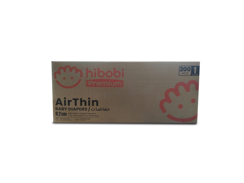 HIBOBI BABY DIAPER AIRTHIN NO-1 BOX 1X200PCS