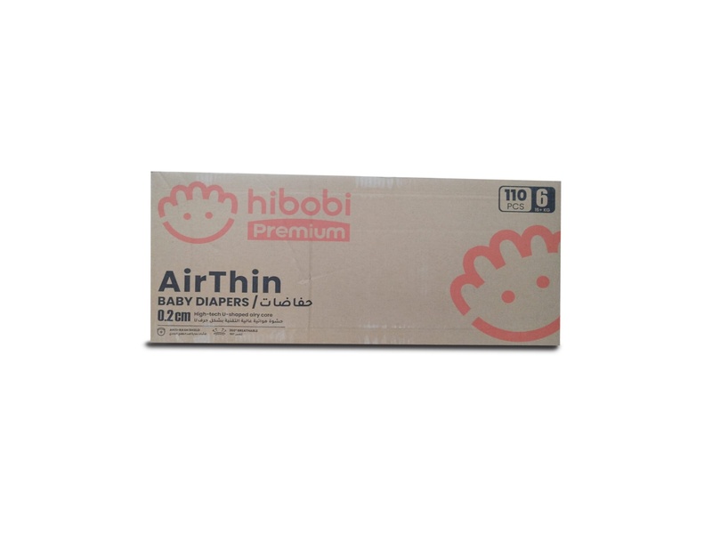 HIBOBI DIAPER HIGH-TECH ULTRA THIN SOFT BABY SIZE 6 1X110 BOX