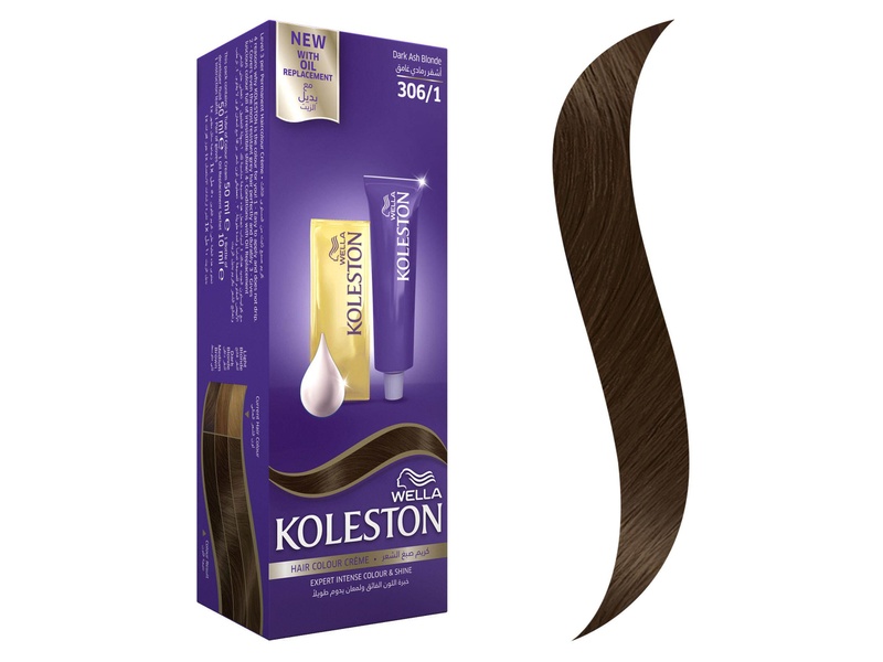 Koleston maxi hair color 306/1 dark ash blonde