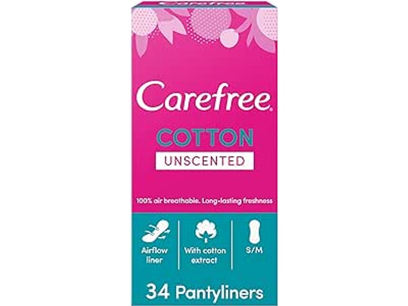 CAREFREE PANTILINER 34 PACK COTTON UNSCENTED