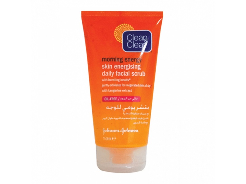 Clean & clear morning energy skin energising daily facial scrub 150ml(orange)