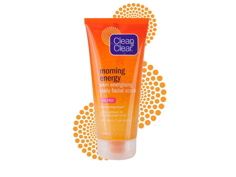 Clean & clear morning energy skin energising daily facial scrub 150ml(orange)