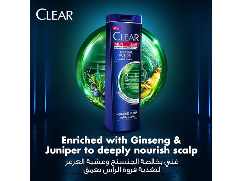 Clear hair shampoo men 200 ml herbal fusion