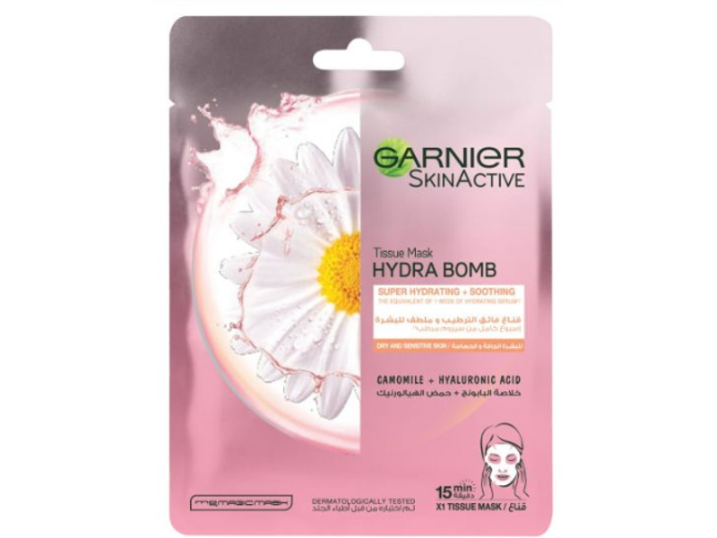 Garnier mask hydrating bomb chamomil dry sensitive skin
